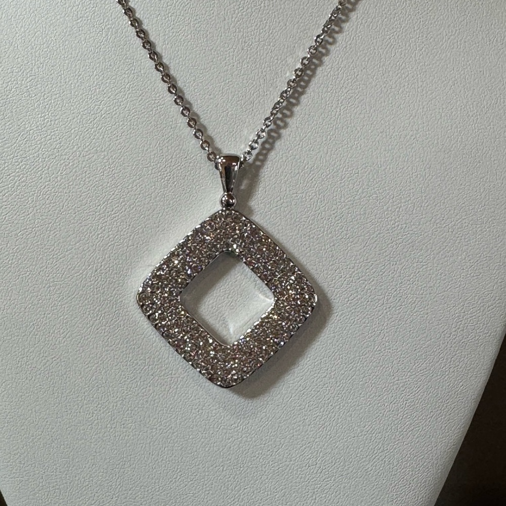 ✨ Touchstone Crystal by Swarovski – Be There Be Square Pendant ✨